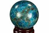 Bright Blue Apatite Sphere - Madagascar #121843-1